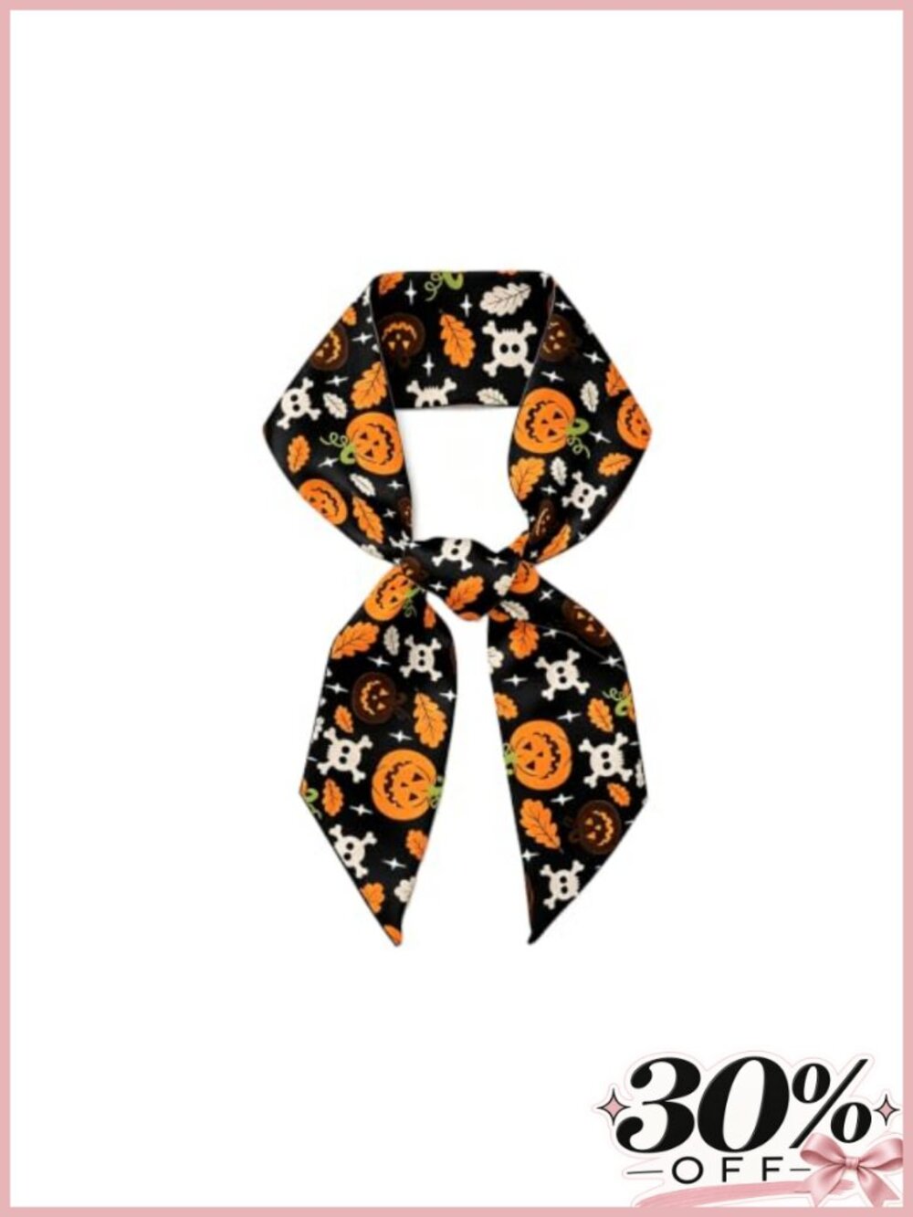 Satin Scarf for Handbag Handle, Halloween Neck Scarf Hair Accessory